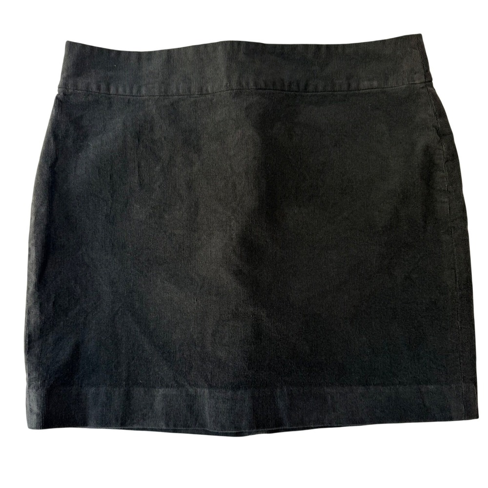 Banana Republic Womens Gray Corduroy Mini Skirt Size 4 Stretch Cotton Straight - Picture 1 of 5